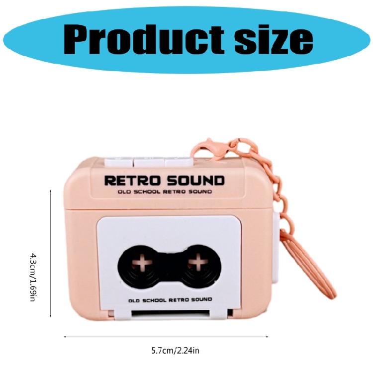 Elegant röstinspelningsnyckelring för par Vintage inspelningsnyckelring Nyckelhållare Väskberlock för kvinnor Män Alla hjärtans dag