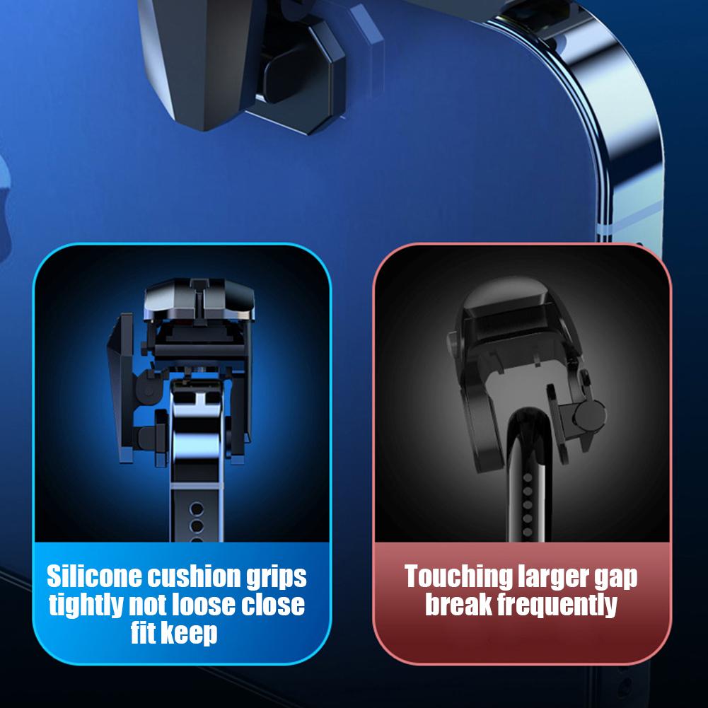 1 Coppia S1 Joystick a 6 Dita per Mangiare Pollo Pulsante Meccanico Assistito da Tasti Accessorio per Gaming su Cellulare