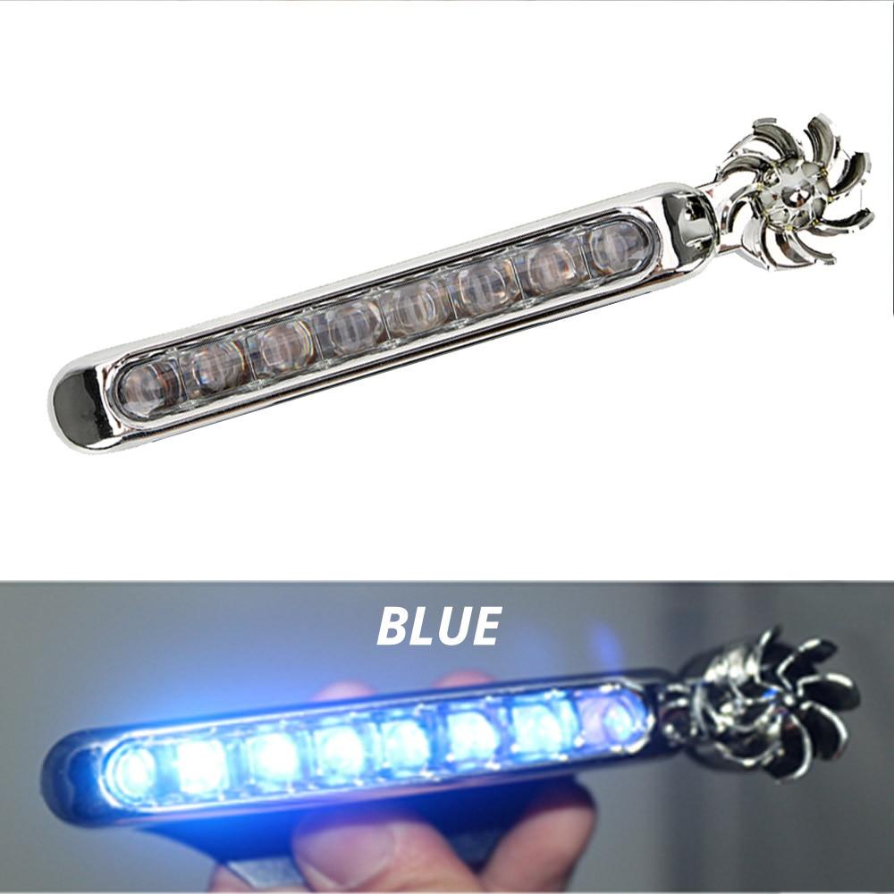 2X windbetriebene Auto-Tagfahrlichter, 8 LEDs, Rotationsventilator, Tageslicht, keine externe Stromversorgung erforderlich, Auto-Dekorationslampe, DRL-LED