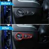 Headlight Switch Trim Sticker for Dodge Challenger 15+ & Charger 10+ Red Carbon
