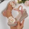 Fashion Women Wedge Sandals Flower Sexy Fashion Simple Waterproof Platform Sandals Women Fashion Outdoor Lightweight Shoes for Women