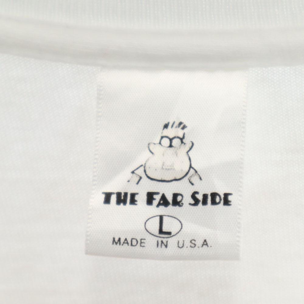 THE FAR SIDE 80s Made in USA Print Short sleeve Single stitch T-shirt Men's Used