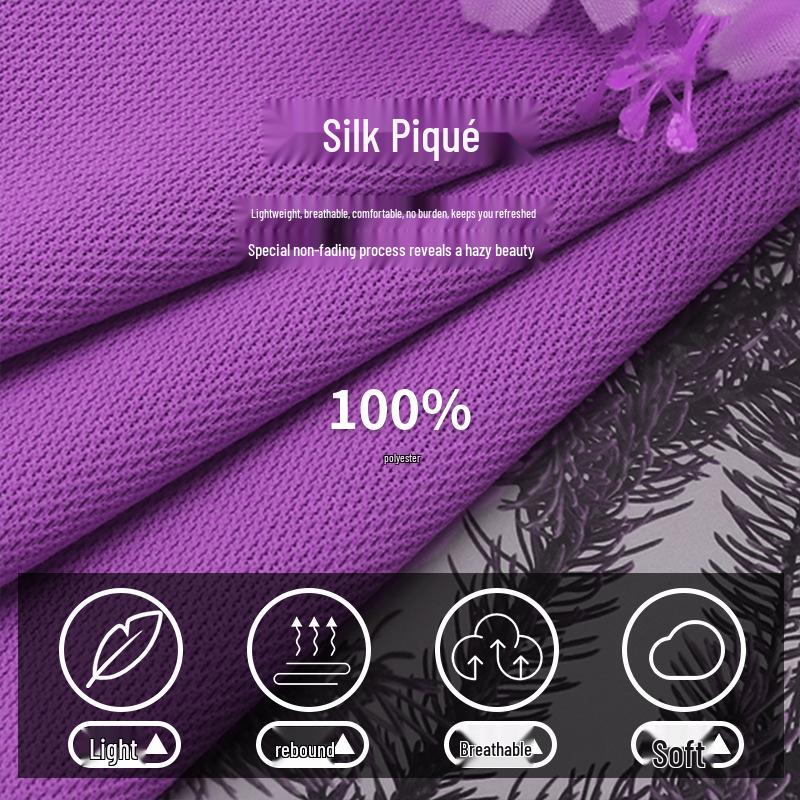 Moisture-Wicking Silk Pique Sportswear Fabric for Summer