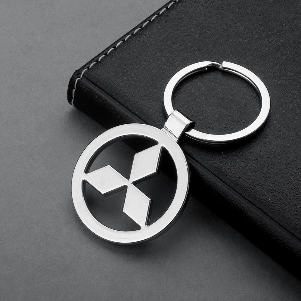 1 Stück Auto-Stil Metall Schlüsselanhänger Zubehör Anhänger Schlüsselring Für Mitsubishi ASX Lancer Pajero Outlander Colt Galant L200 Ralliart