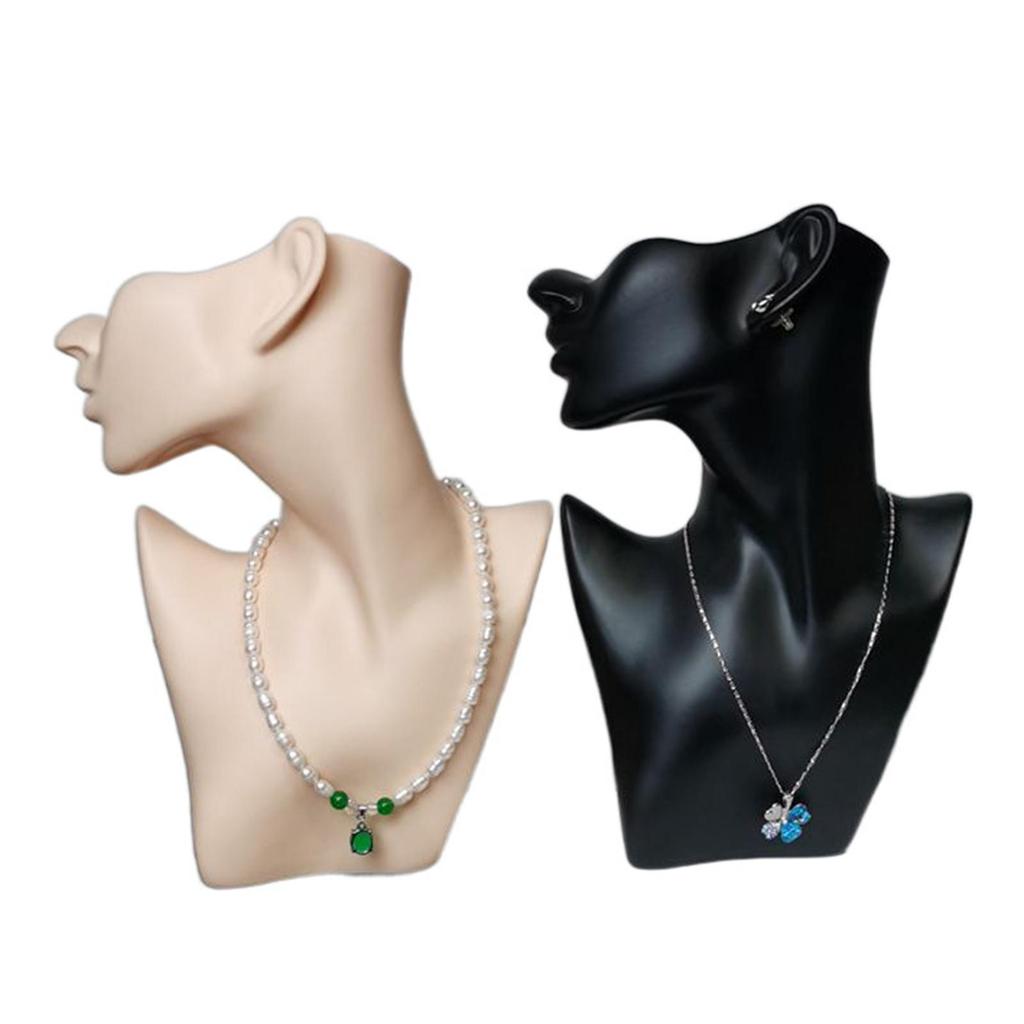 1pc resina lato viso manichino esposore per gioielli testa busto rratto collana bracciali orecchini portaoggetti per gioielli  36