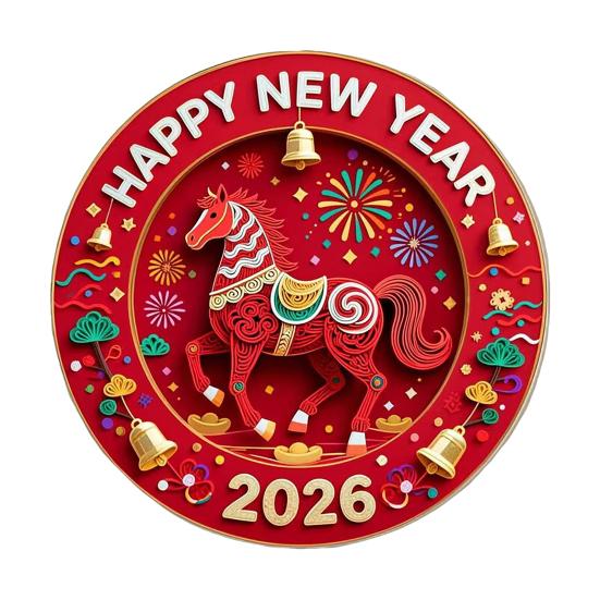 2026 Year of The Horse Fridge Magnet Acrylic Auspicious Horse Refrigerator Magnet Chinese New Year Festival Home Kitchen Door Locker Decoration