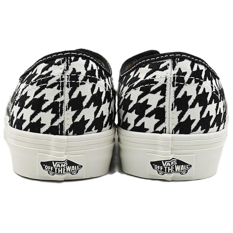 Vans Authentic Houndstooth Comfortable Versatile Low-Top Skate Shoes Unisex sneaker Black White VN000BW5YB2