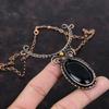 Black Onyx Necklace Copper Wire Wrapped Necklace Adjustable Necklace Copper Wire Wrapped Jewelry Gemstone Handmade Necklace Jewelry For Gift