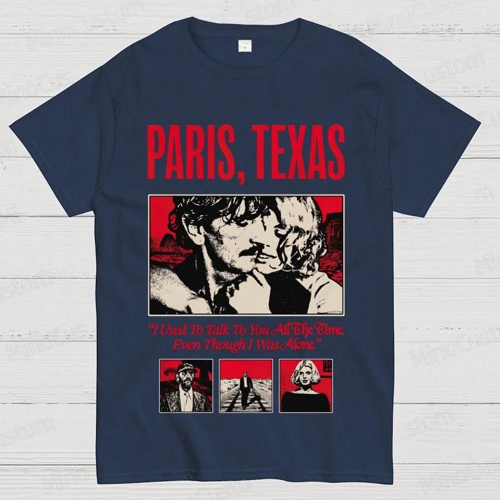 Klasyczny horror z lat 90. Paris Texas Graficzny Nadruk Koszulka Vintage Spierana Bawełna Męska Damska Letnia Streetwear Oversize Nowe Koszulki
