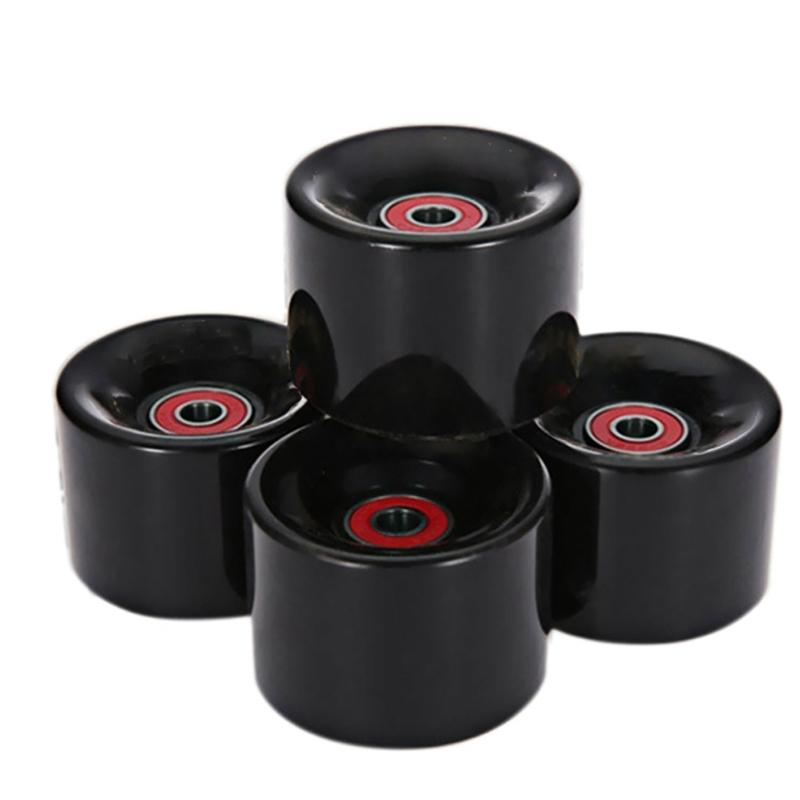 4 Pack Longboards Skateboard Wheels Cruising Wheel Set with Bearings and Spacers, Longboards Wheels PU Wheel Replacement