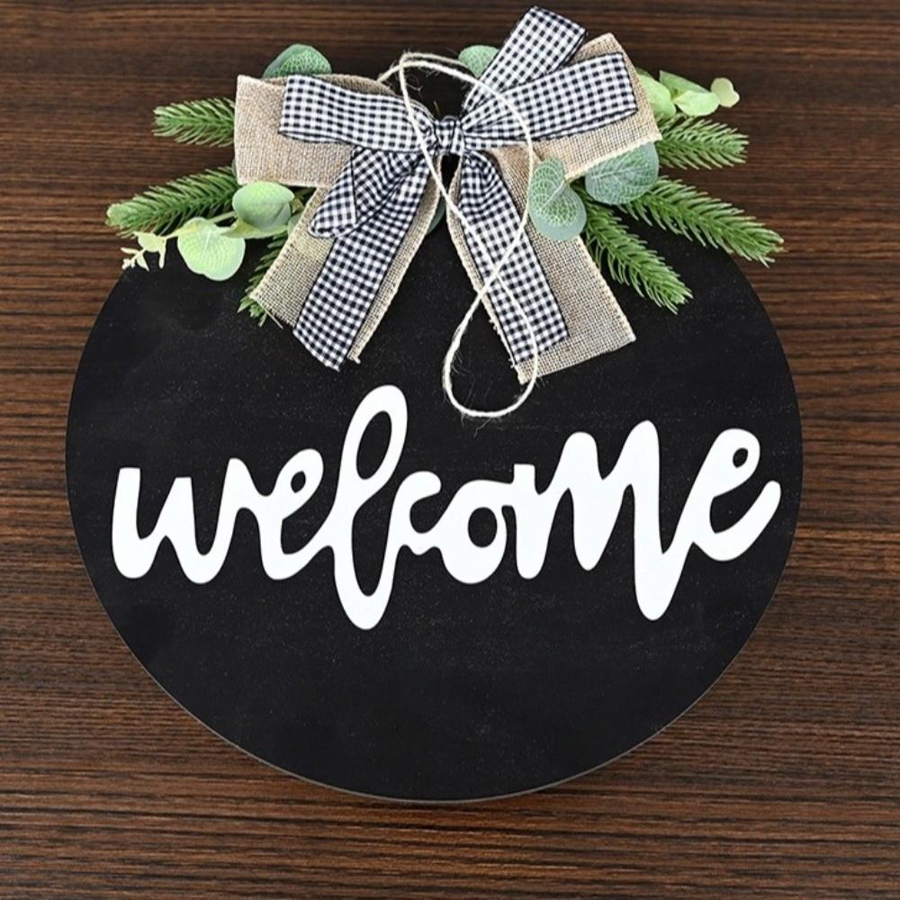 Sunflower Wooden Welcome Sign 30cm Wall Art Garlands Door Wreath Porch Decor