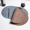 Nordic Oval Fabric Texture Placemat - Waterproof, Oilproof, Heat Insulation, Anti-Scald Mat 