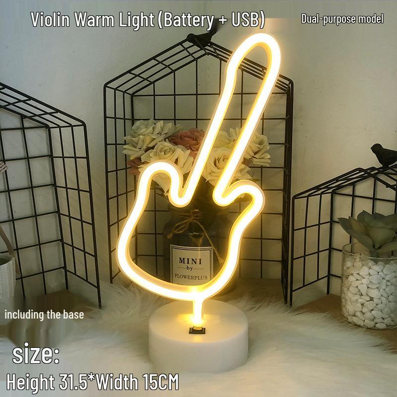 Lumière LED Néon Cactus & Flamant Rose pour Décorations de Fêtes