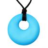Mom Round Pendant Necklace Baby Teething Nursing Bite Chew Soft Silicone Teether Toy