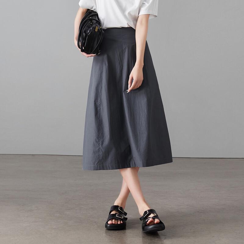 SOFSIL Women s Elegant High-Waist A-Line Midi Skirt XXL