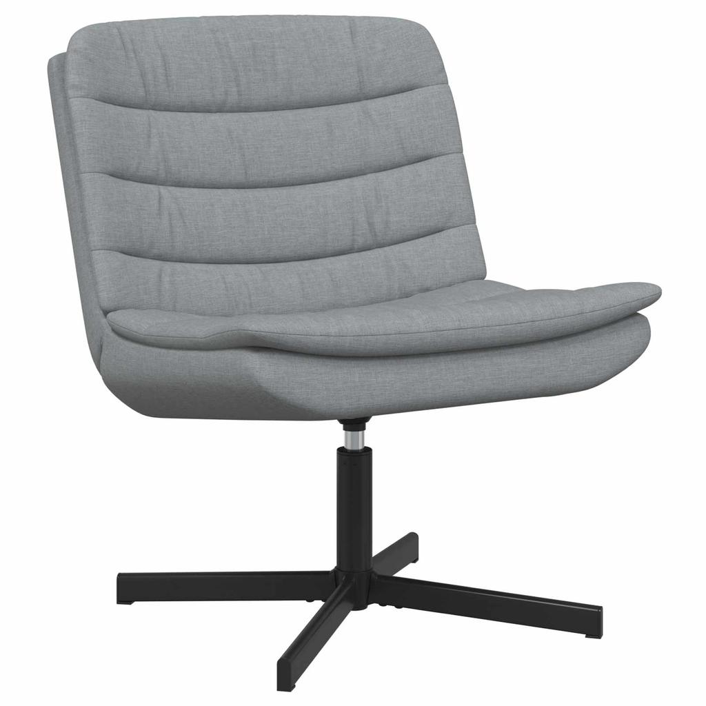 Swivel Chair Light Grey 63 x 75 x 76 cm Fabric