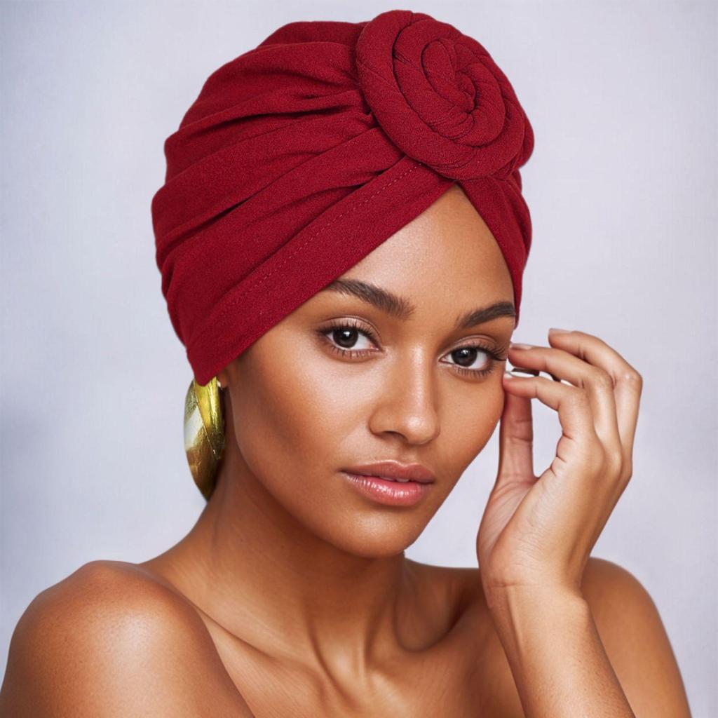 Ethnic Women's Floral Knot Headscarf Hat