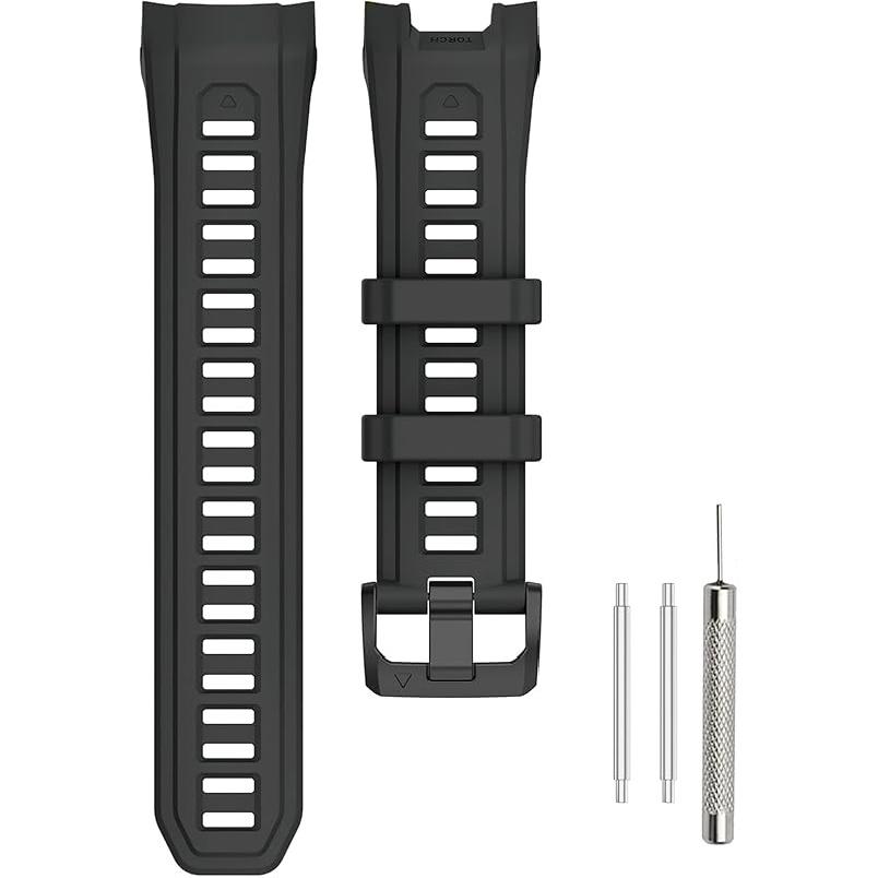 Sport Band Compatible with Garmin Instinct 3 45mm/50mm SOLAR/AMOLED Soft Silicone Adjustable Watch Band Replacement Strap Bracelet Wristband
