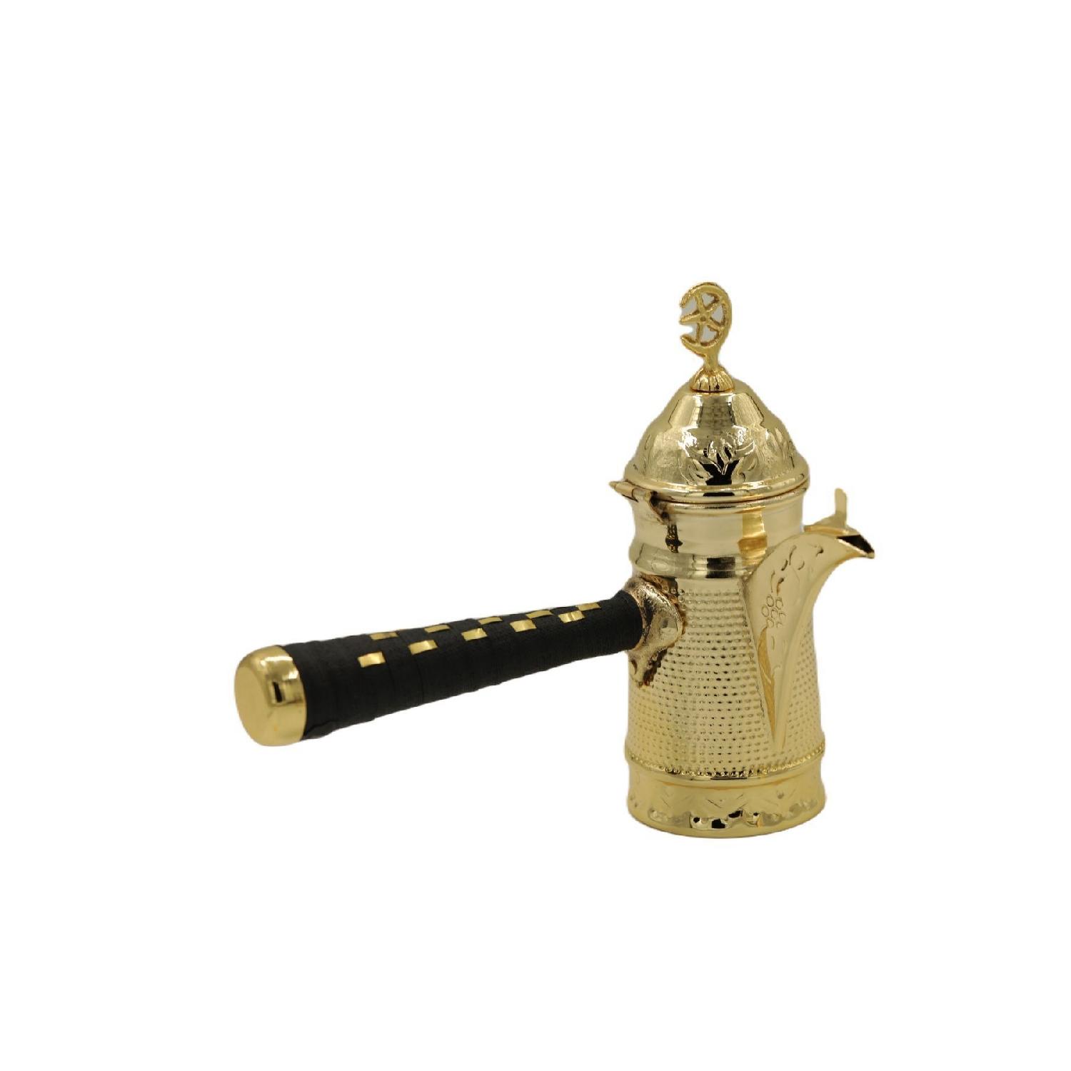 

Yellow Copper Hammered Embroidered Mrra Coffee Pot 24 Cm жёлтый