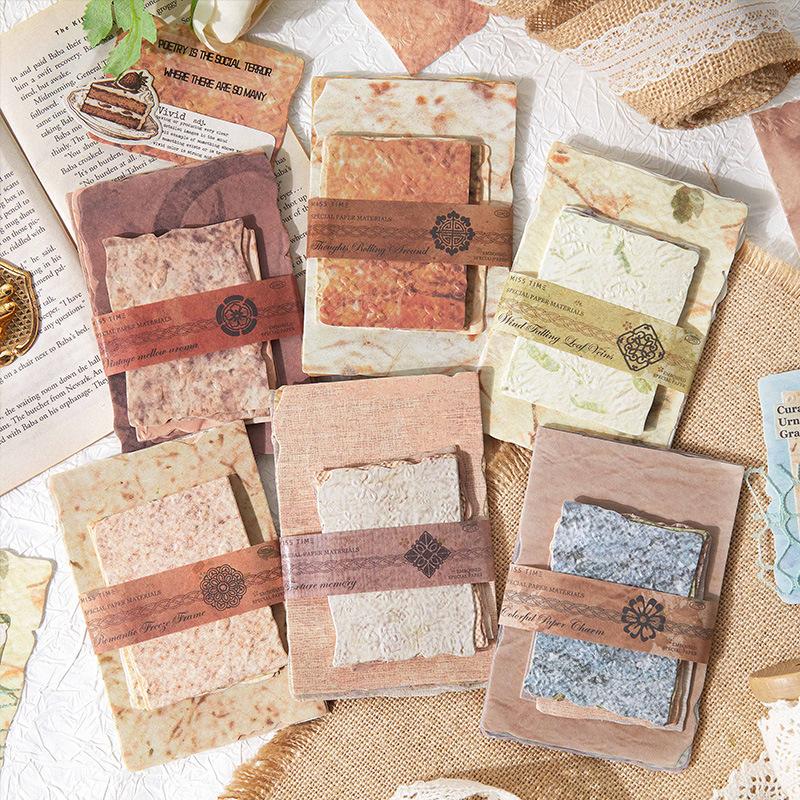 20pcs/1 lot Material Paper Stationery Time Series Retro Hand Account DIY Material Decoration Base