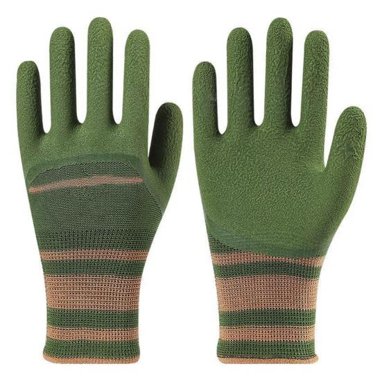 1 Paar Gartenhandschuhe Atmungsaktive wasserdichte durchstichfeste strapazierfähige Gartenhandschuhe mit Latexbeschichtung