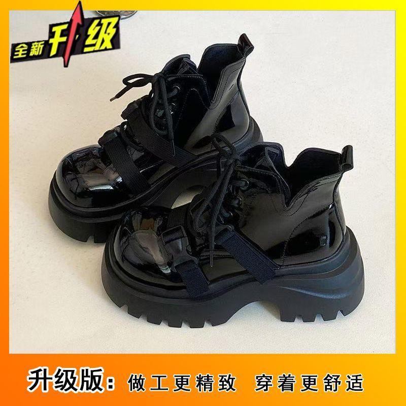 British style round head women's short boots 2025 autumn and winter new fashion thick-soled comfortable casual Martin boots women