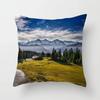 Mountains River Natural Scenery Pillow Cover Sofa Decoration Car Office Seat Cushion  Room   Home