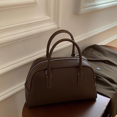 Niche Bowling Hand Bag Commuter Retro Bag Tote Boston Bag