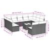 Vidaxl 12-Cz. Garden Furniture Set With Cushions, Beige, Poly Rattan