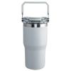 Living Ensemble Straw-equipped 2WAY Tumbler 600ml Gray Large Capacity Convenient Cute Insulation Cooling Portable