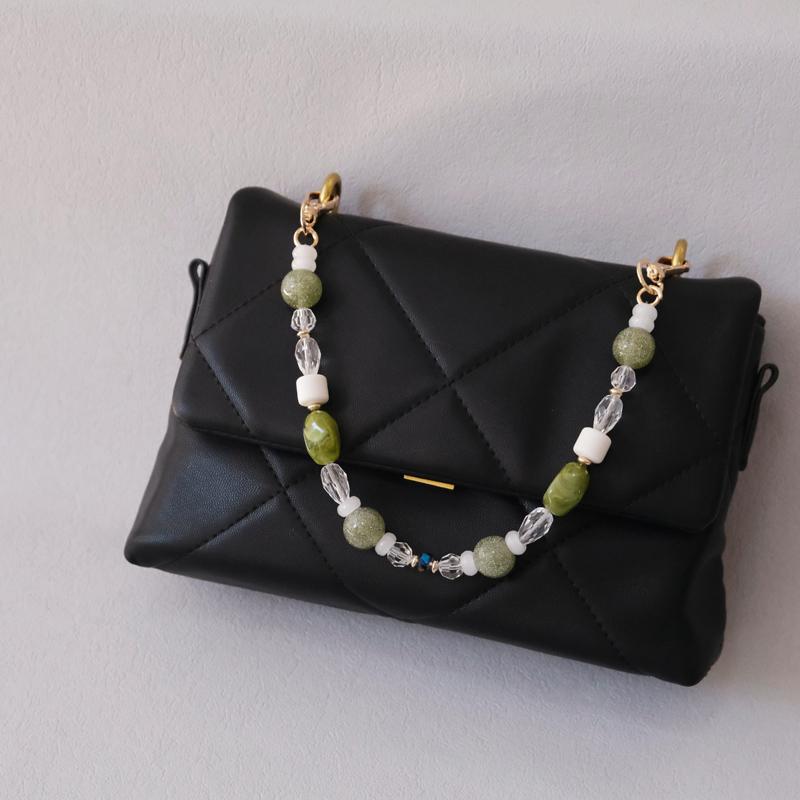 Nuova Borsa Donna Accessorio Catene di Perline Caramella Staccabili Carino Acrilico Lusso Cinturino Manico Borsa Elegante Donna Catena di Perline