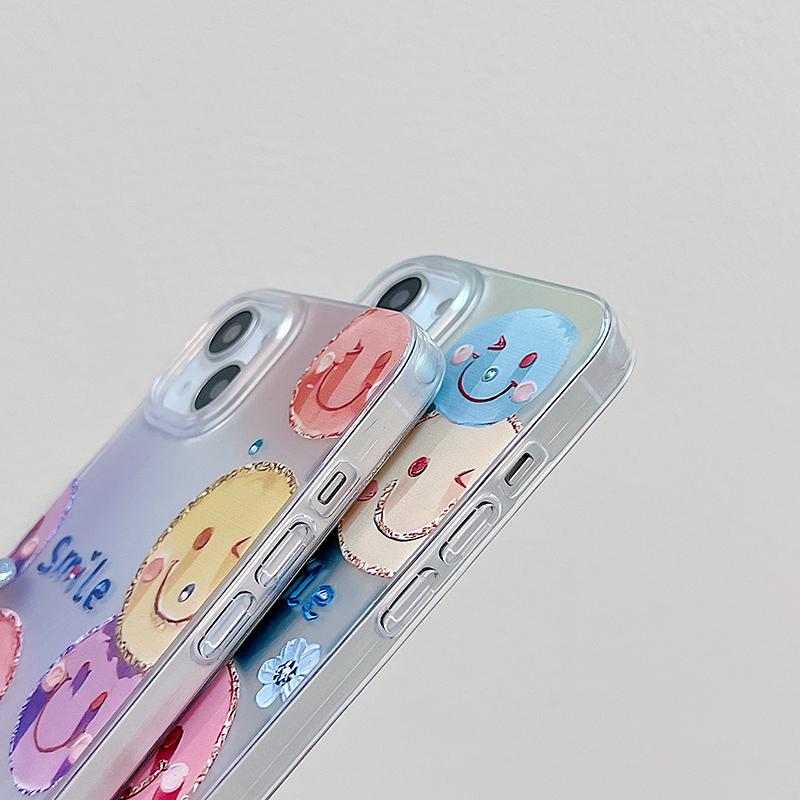 Smile Phone Case for Redmi 13C 14C Redmi Note 13 Pro IPhone 16 Tecno Honor X8 Samsung S23 FE S25 Ultra A35 A54 A53 Realme C53 C67 Reno 12 Cover
