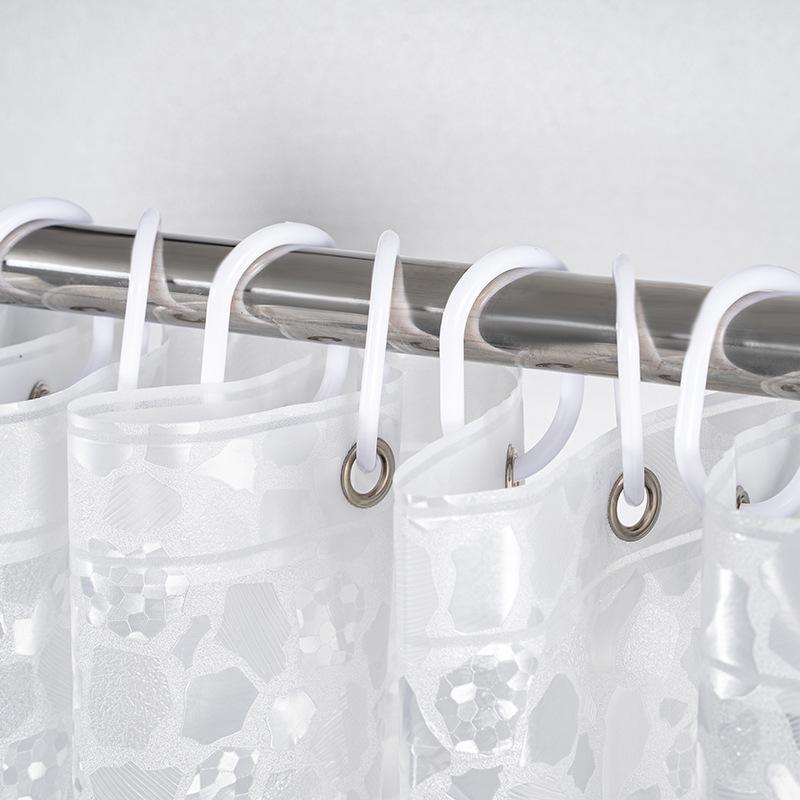 Translucent Waterproof & Mildew-Proof PEVA Shower Partition Curtain