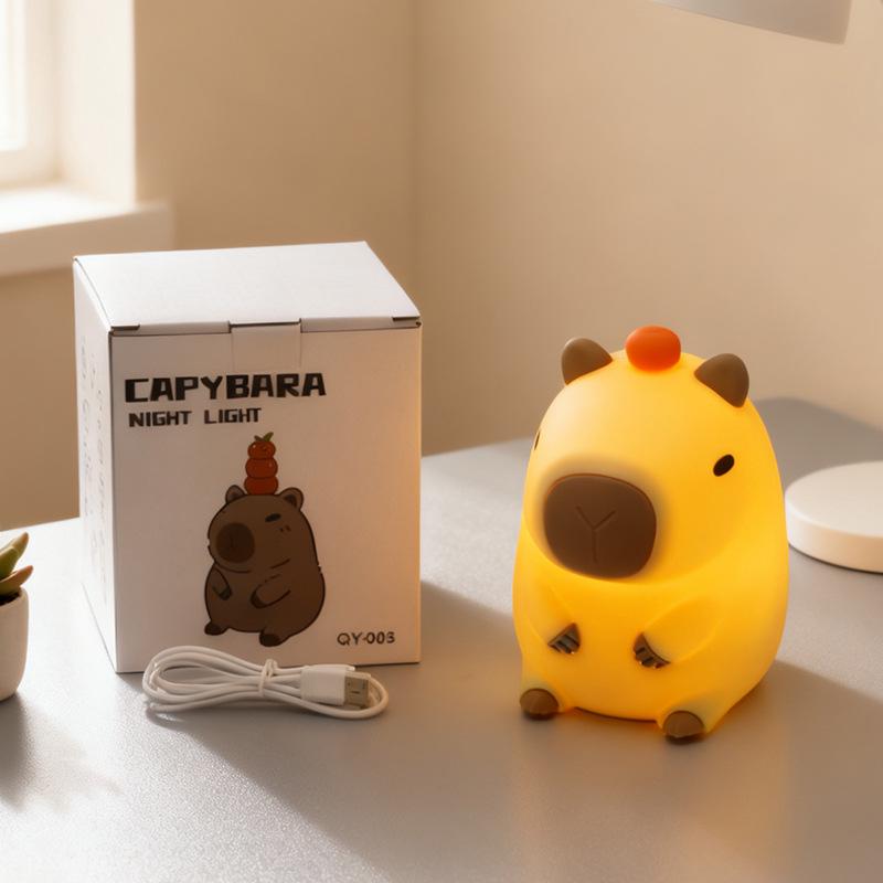Panda Floral Silicone Night Light - Soft, Eye-Friendly Tap Lamp for Kids' Bedroom or Desk