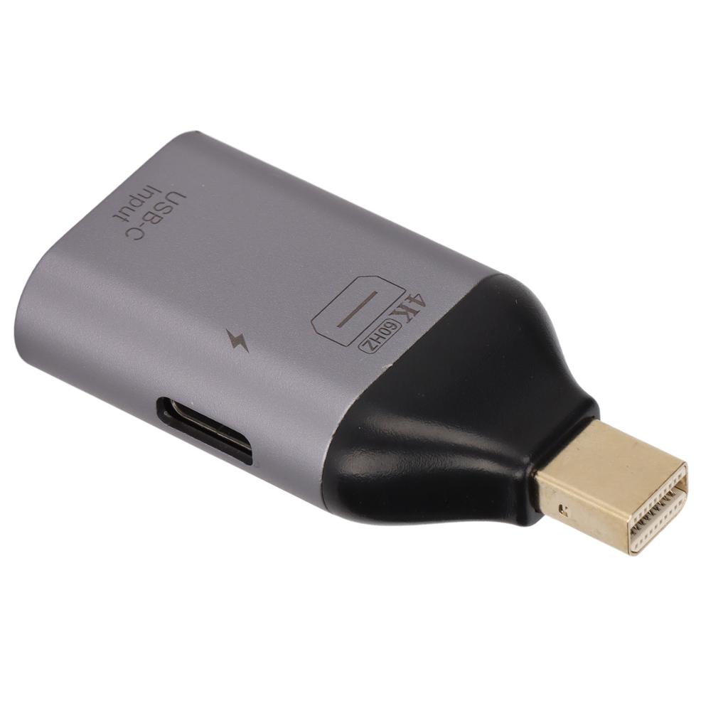 4K 60Hz USB C Buchse auf Mini Displayport Stecker Adapter Konverter und PD Power Adapter für Mobile