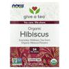 Now Foods Real Tea, Hibiscus Tea, Caffeine-Free, 24 Tea Bags, 48g (1.7 Oz)