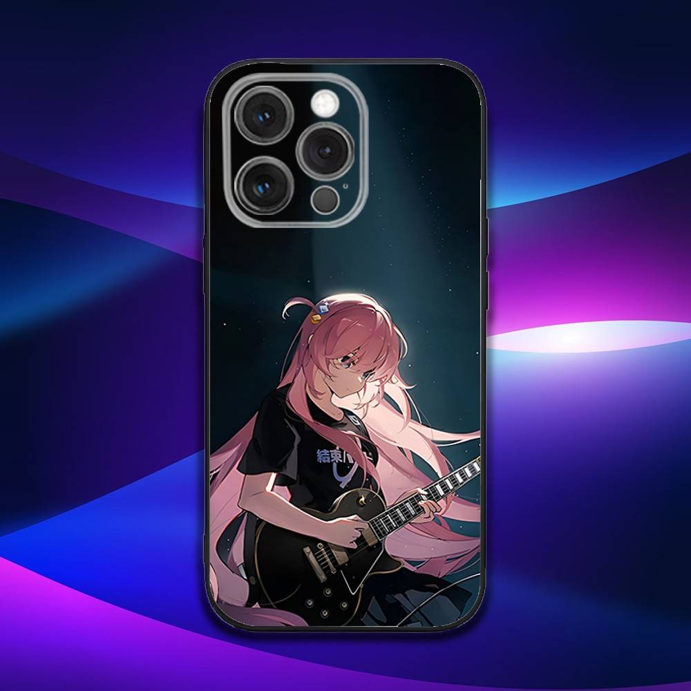 

B-Bocchi the Rock Comics Phone Case For iPhone 17,16,15,14,13,12,11,Pro,Max,Plus,X,XS,SE4,E,Mini,Soft Black Case iPhone13mini