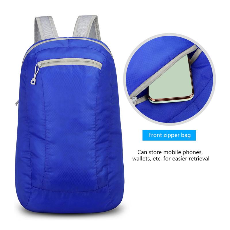 Outdoor Waterproof Foldable Lightweight Backpack Large Capacity Camping Hiking Travel Daypack Leisure Men Women Sport Bags