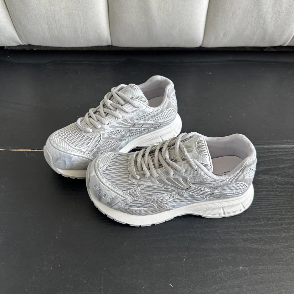 2025 Summer New Thick-soled Heightening Casual Sports Moral Training Shoes Women's Breathable Retro Lace-up Soft-soled Forrest Gump Shoes Women