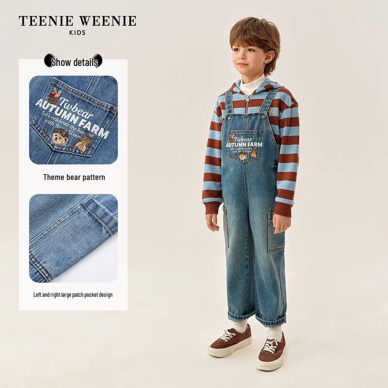 Teenie Weenie Kids Unisex Casual Denim Overalls