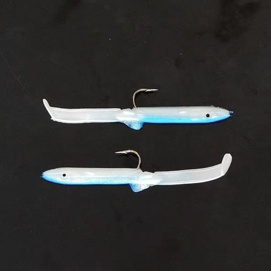5Pcs/Pack 12cm/4.2g PVC Fishing Lure Lightweight Impact Resistant Artificial Eel Bait for Sea Fishing