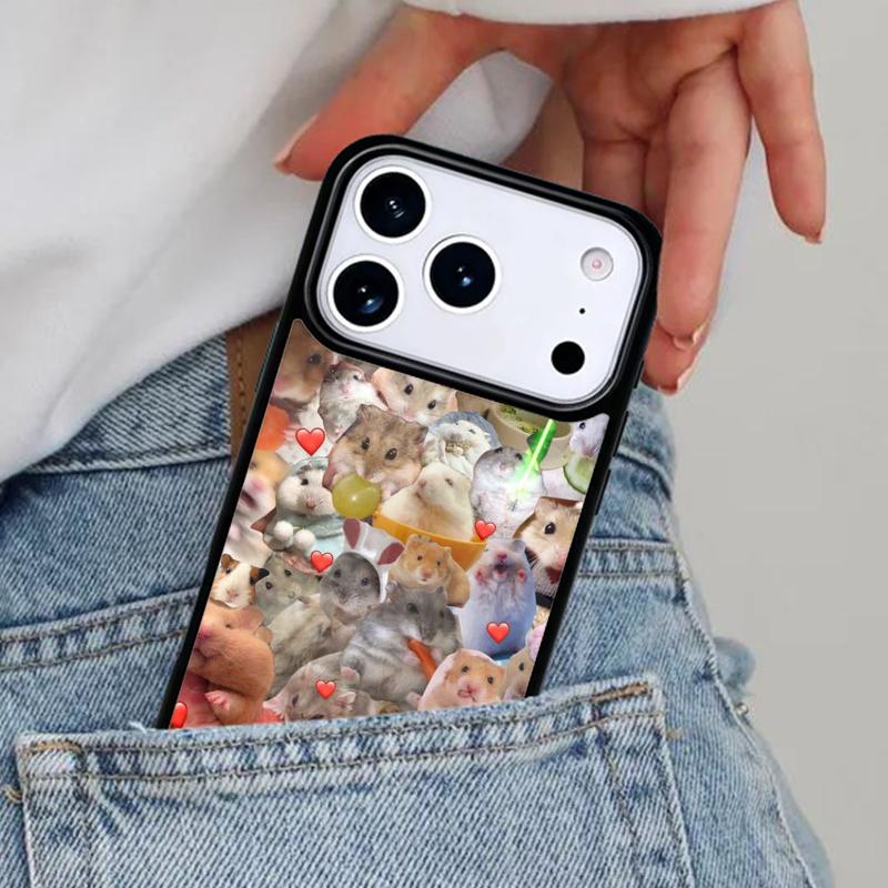 Rabbit Mouse Hamster Phone Case for iPhone 17ProMax 12 13 14 15 16e 17 Pro Max Plus Air Cover
