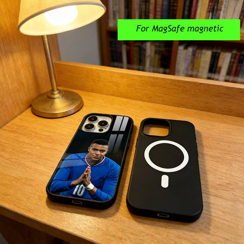 K-Kylian M-Mbappe Phone Case For iPhone17,16,15,14,13,12,11 Plus,Pro Magnetic with Magsafe Wireless Charging