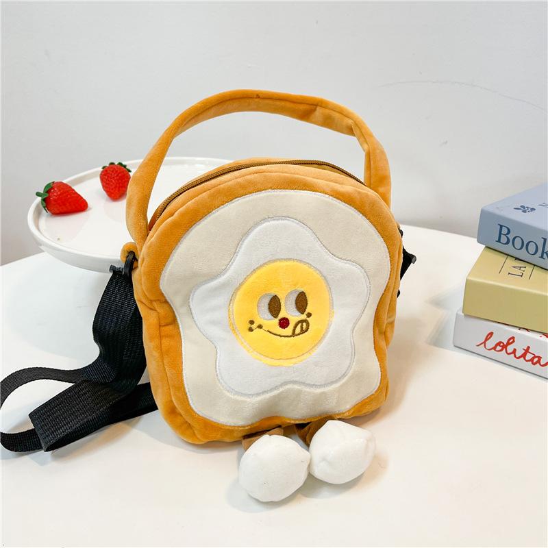 New Plush Bag Cartoon JK Girl Student Cute Burger Cola Children's Shoulder Messenger Bag