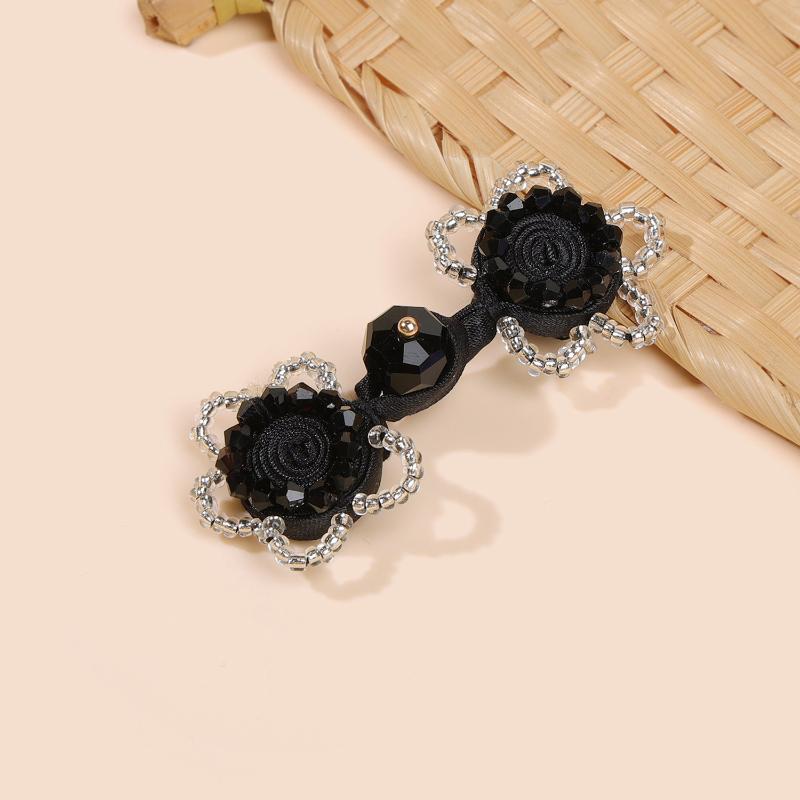 Traditional Handmade Frog Buttons Chinese Style Faux Pearl Green Bead for Cheongsam DIY Craft Sewing Apparel Decoration