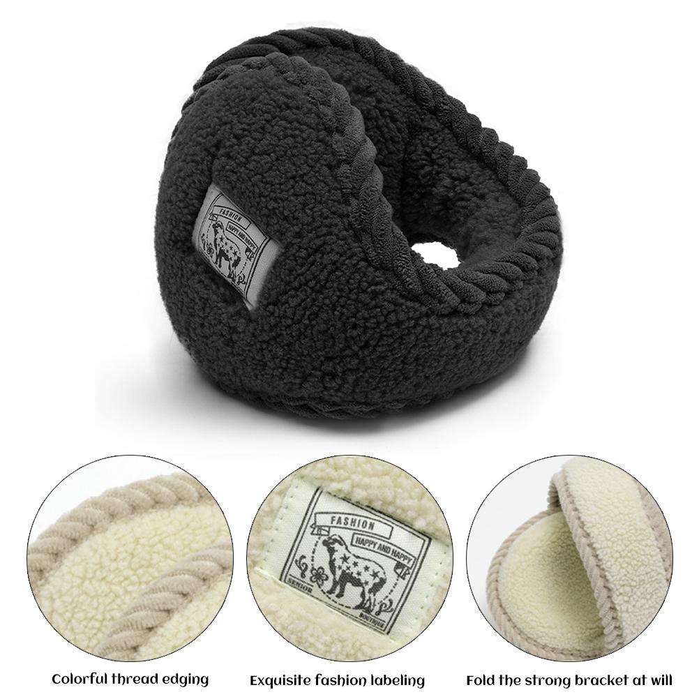 Winter Fleece Ear Warmers Foldable Earmuffs for Women Outdoor Skiing Running Cycling