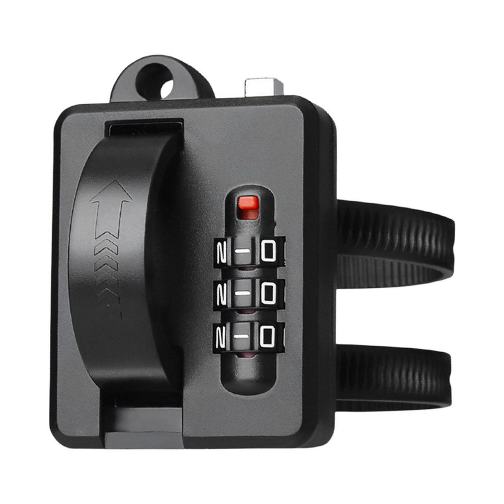 Bicycle Helmet Lock Chain 3 Digit Password Combination Portable Bike Motorcycle Anti-theft Lock Waterproof Universal Safety Lock