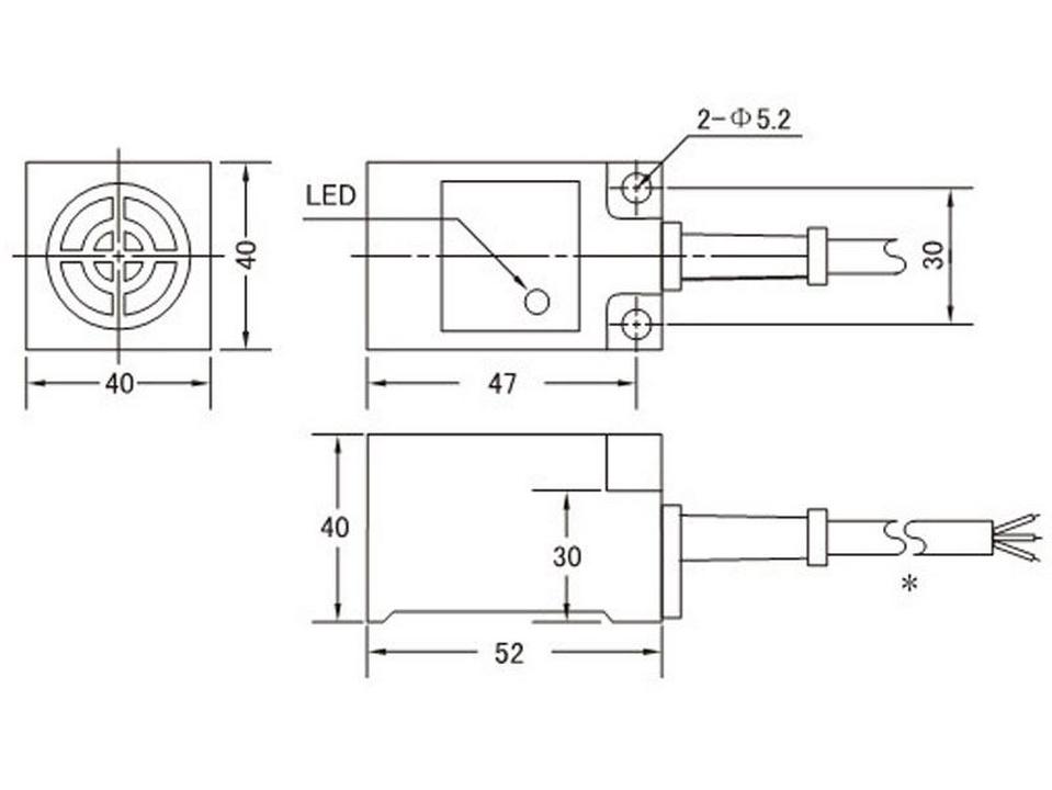 HUGONG BWK-E420LAX Inductive Proximity Sensor, 20MM Detection