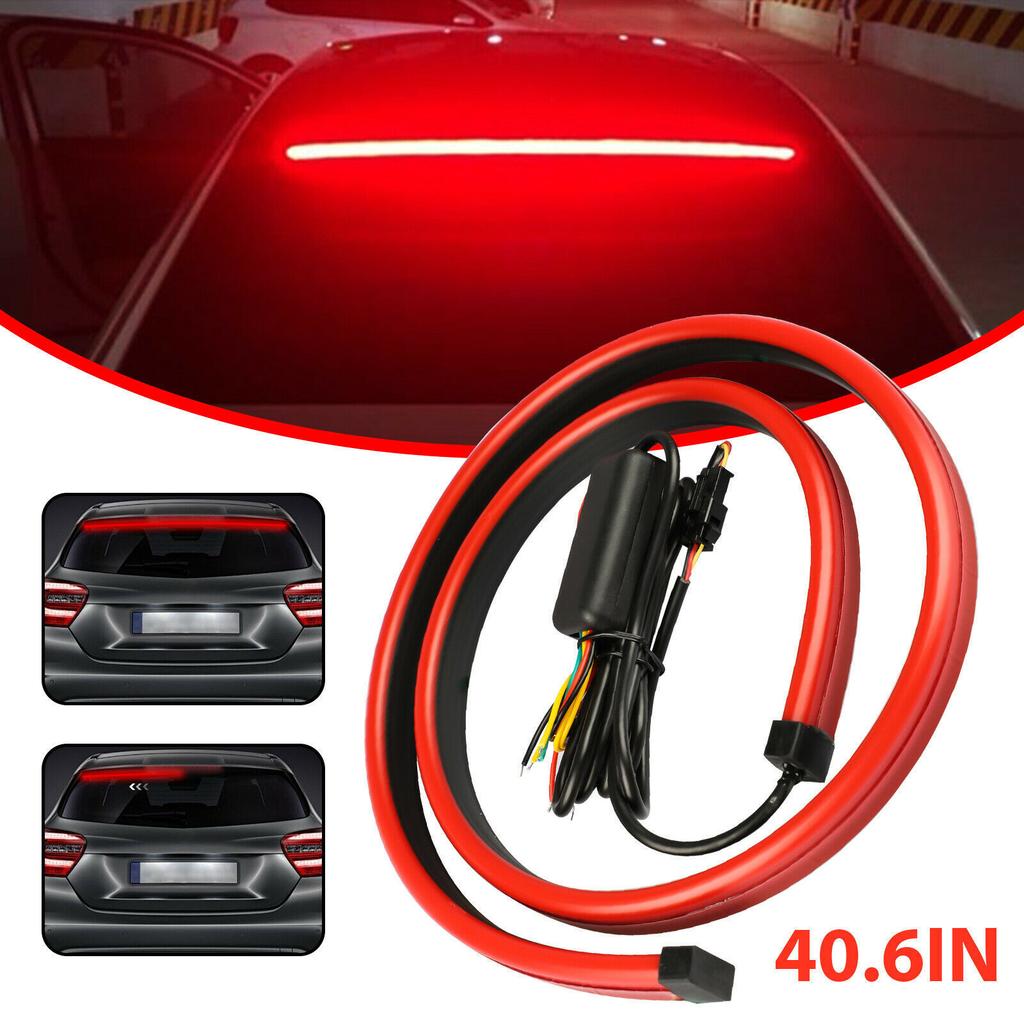 118/100CM LED Car Trunk Tail Brake Lights Flexible Universal Rear Additional Stop Lamp Turn DRL Daytime Running Light Signal Lam