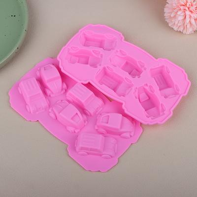 1Pc Cartoon Car Shape Silicone Mold DIY Chocolate Muffin Ice Baking Pan Soap Pastry Bakeware Cake Decoration Baking Mold